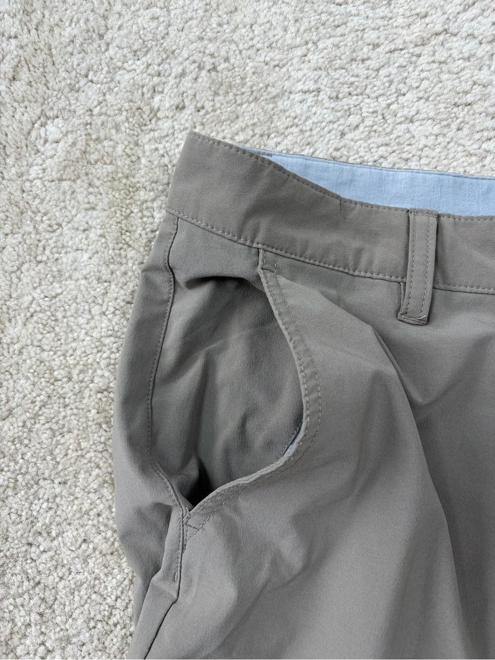 Free Fly Men’s Size 38 Dark Khaki Performance Chino Golf Hybrid Shorts